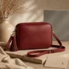 Red colour Crossbody leather bag Australian leather