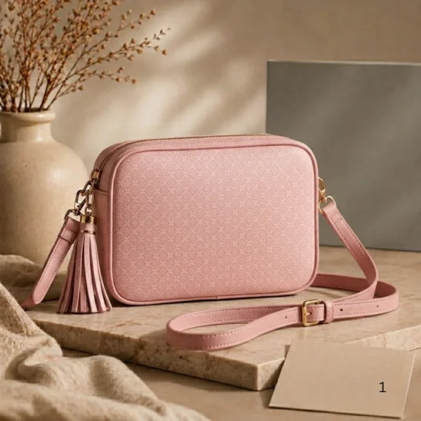 Pink colour Crossbody leather bag Australian leather
