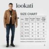 Cow Leather Jacket D-Pocket Biker Style size chart image