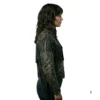 1980s Women Fringe Leather Jacket right side view image