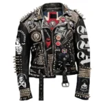 Lookati Signature Punk Leather Jacket.
