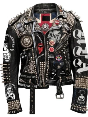 Lookati Signature Punk Leather Jacket.