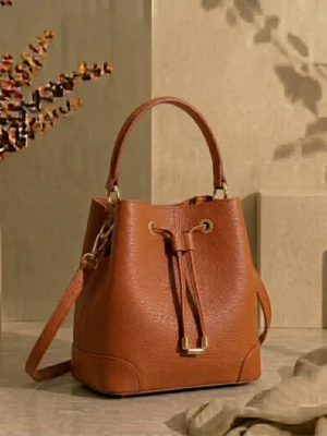 Australian Leather Bucket Handbag