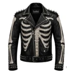 Punk Gothic Cowhide Leather Jacket