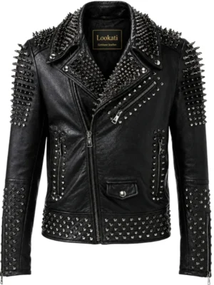 punk leather biker jacket​