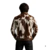 Men’s Hair-On Cowhide Leather Jacket back view image