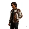 Men’s Hair-On Cowhide Leather Jacket left side image view
