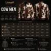Men’s Hair-On Cowhide Leather Jacket size chart image