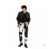 Hair on cowhide leather motorcycle pants