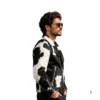 Men's Hair On Cowhide Leather Jacket right side view image