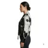 Women’s cowhide biker leather jacket left side view image