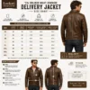 Vintage 70s cowhide leather work jacket size chart image
