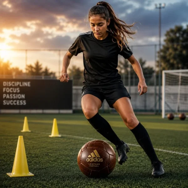 Premium leather football practice ball