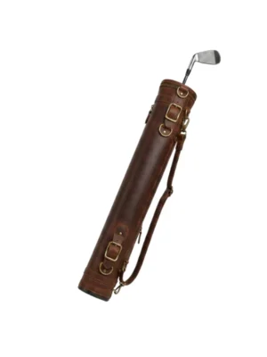 Leather vintage golf bag handmade from genuine leather