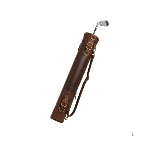 Leather vintage golf bag handmade from genuine leather