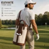 Premium leather golf ball bag for golfers