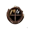 Inside the genuine leather vintage golf carry bag