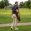 Classic leather golf club bag for golfers