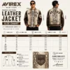 Avirex Snake New York Leather Jacket size chart image