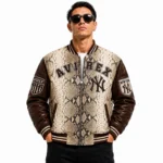 Avirex Snake New York Leather Jacket Front