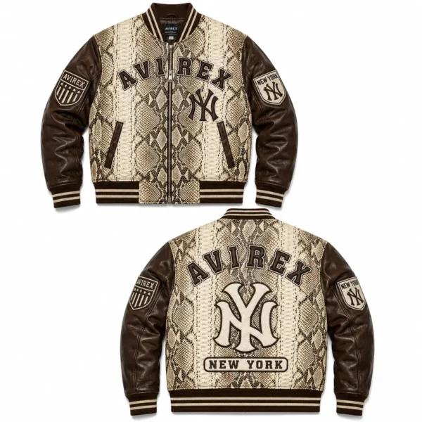 Avirex Snake Leather Jacket Close View