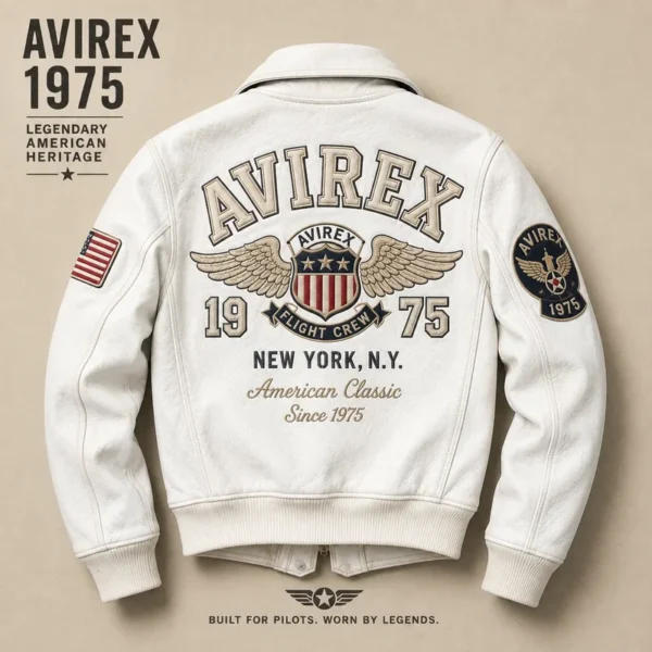 1975 Avirex leather jacket men's vintage style