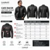 Lookati classic cafe racer jacket size chart image