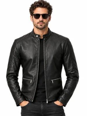 Lookati classic cafe racer jacket front view