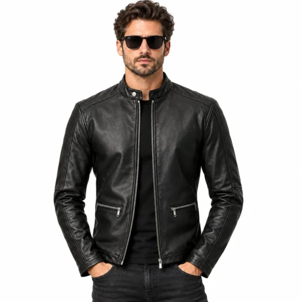 Lookati classic cafe racer jacket front view